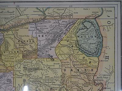 Lot 2 Antique Maps Oregon Gaskell's Atlas of the World 1893 ca 1900 Color Без бренда - фотография #11