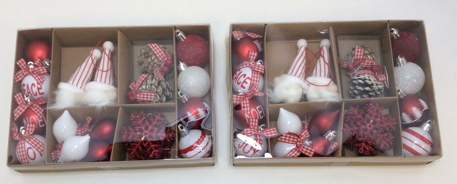 Holiday Time Mini Ornaments 48 Ct Red White Free Shipping Holiday Time - фотография #2