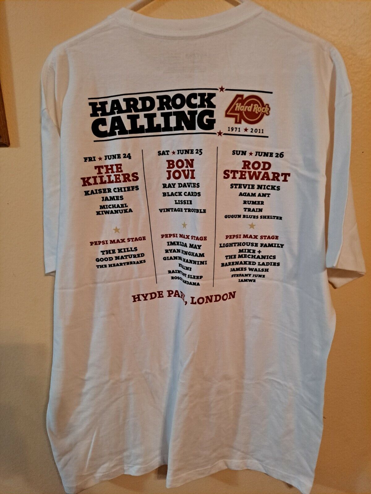 Hard Rock Calling Hyde Park,London Concert T-Shirt Hard Rock - фотография #4