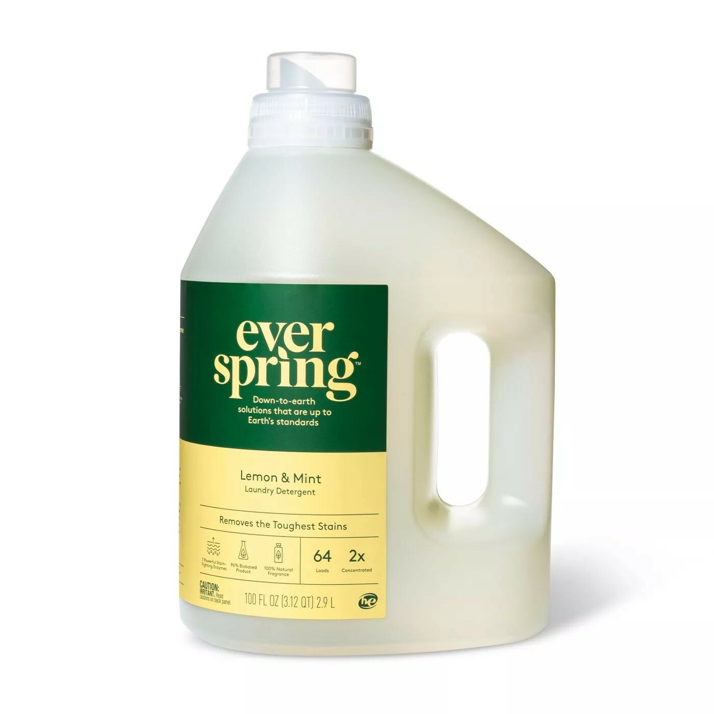 4 x Everspring Lemon Mint HE Liquid Laundry Detergent 64 Loads 100 oz (4 pack) Everspring 0829576080168 - фотография #2