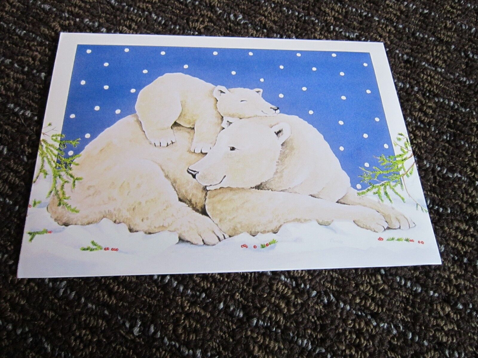 Jackie Frerichs Polar Bear Love Christmas Card Collectible Holiday UNUSED Без бренда - фотография #3