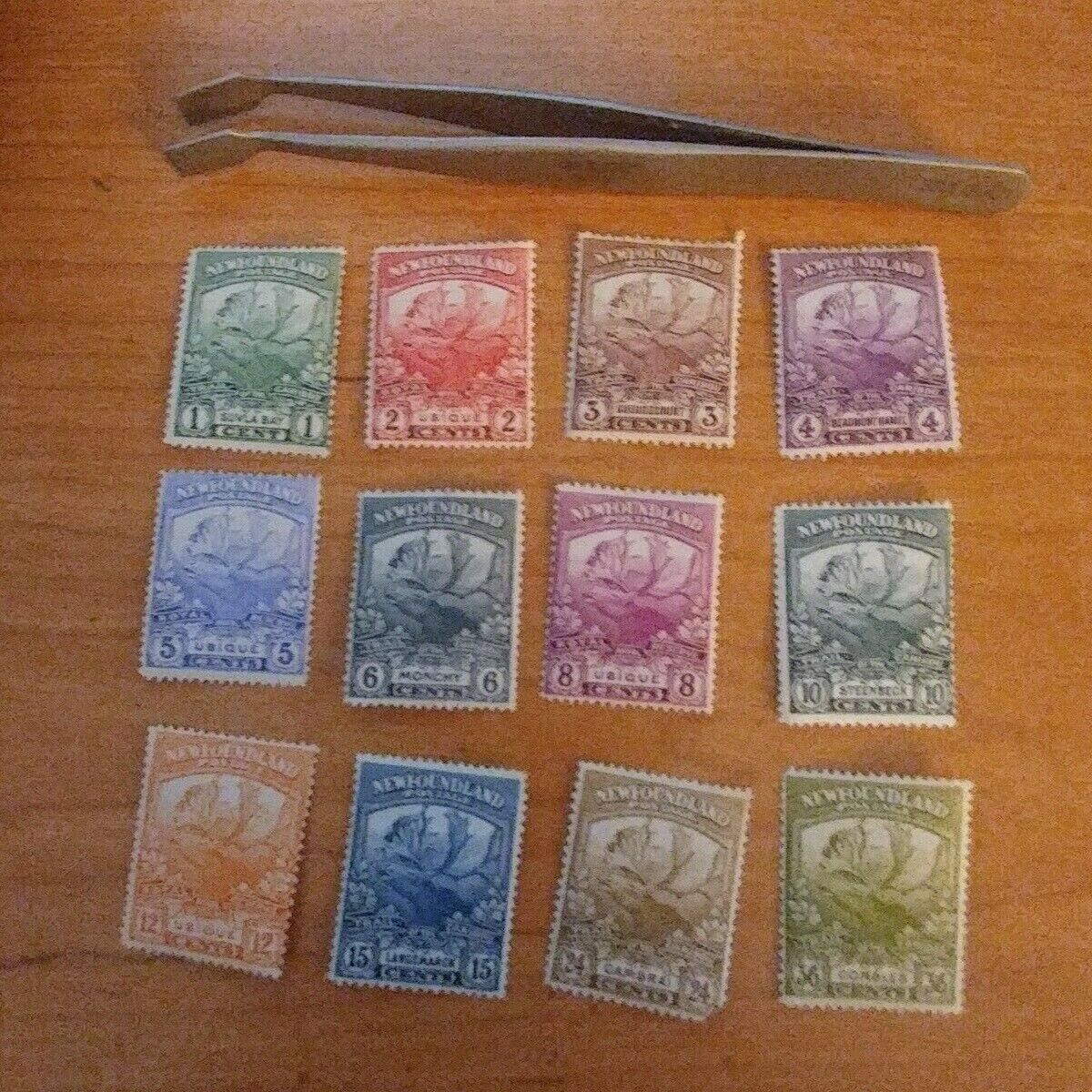 Pristine Newfoundland Caribou set of 12 stamps #115 - 126, MNH, gum  Без бренда