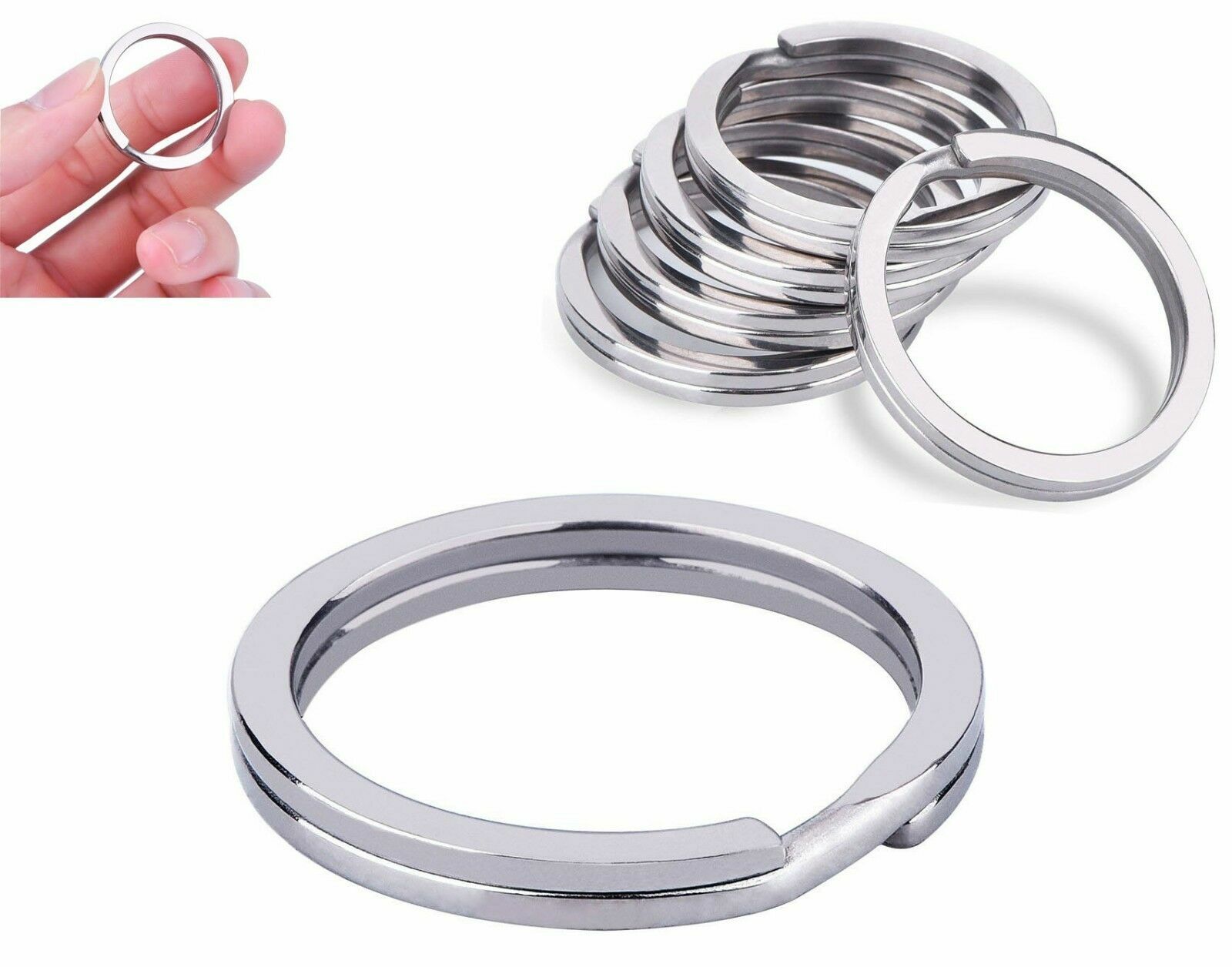 USA 100Pcs Key Rings Chains Split Ring Hoop Metal Loop Steel Accessories 25mm A+ Unbranded Does not apply - фотография #7