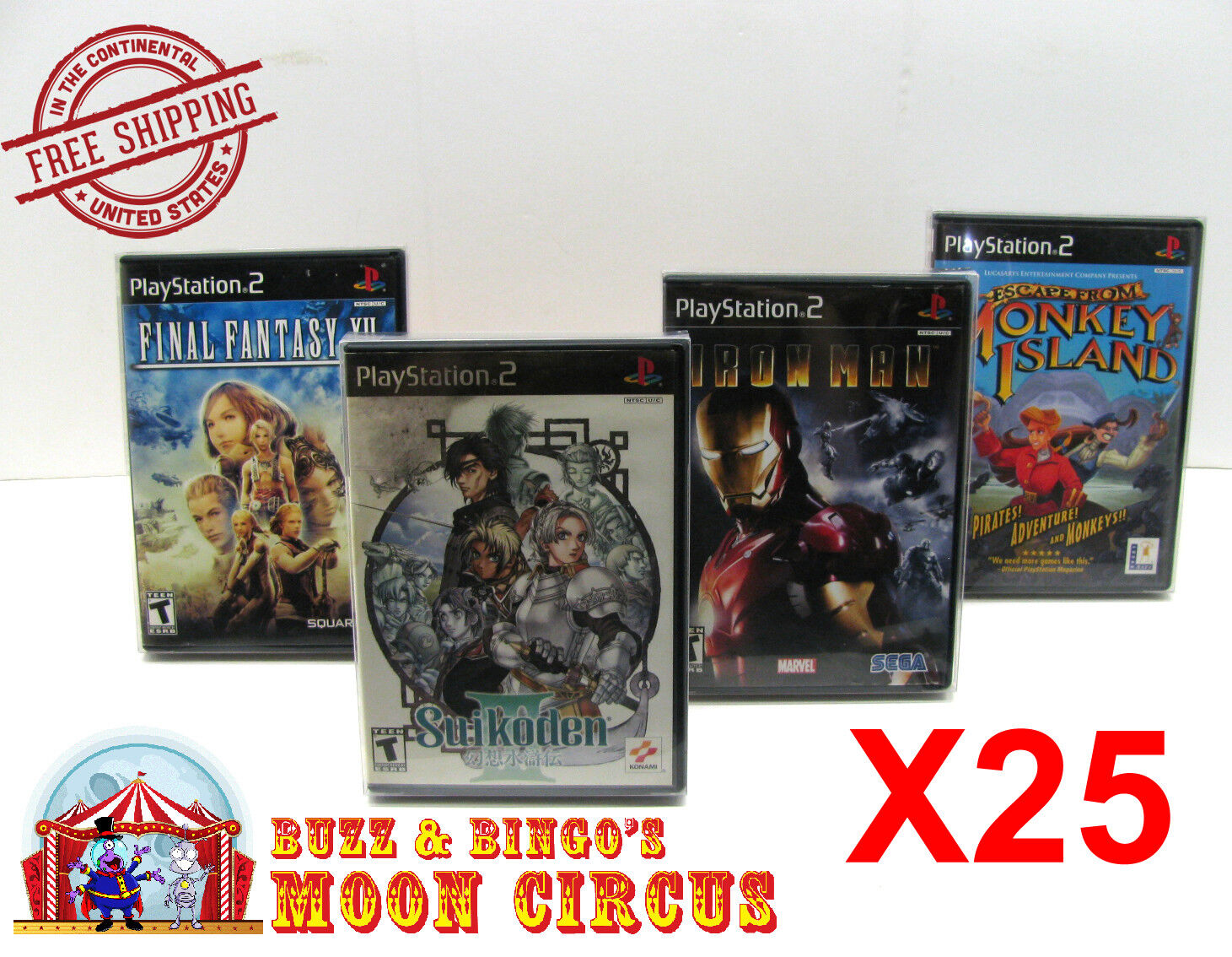 25X SONY PLAYSTATION PS2 CIB GAME - CLEAR PROTECTIVE BOX PROTECTORS SLEEVE CASE Dr. Retro Does Not Apply