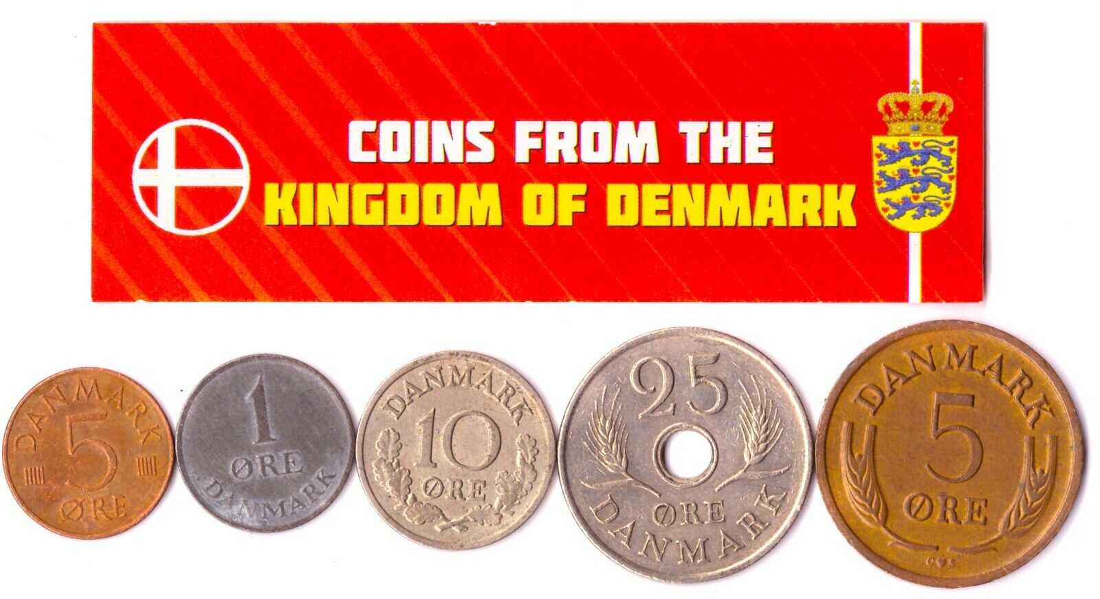 5 DANISH COINS. DIFFERENT COINS. SCANDINAVIA. FOREIGN CURRENCY, VALUABLE MONEY Без бренда - фотография #2