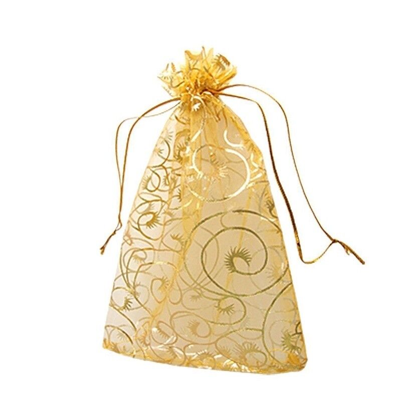 100 Organza Bags Jewellery Pouches Wedding Favour Party Mesh Drawstring Gift ``i Unbranded Does Not Apply - фотография #8