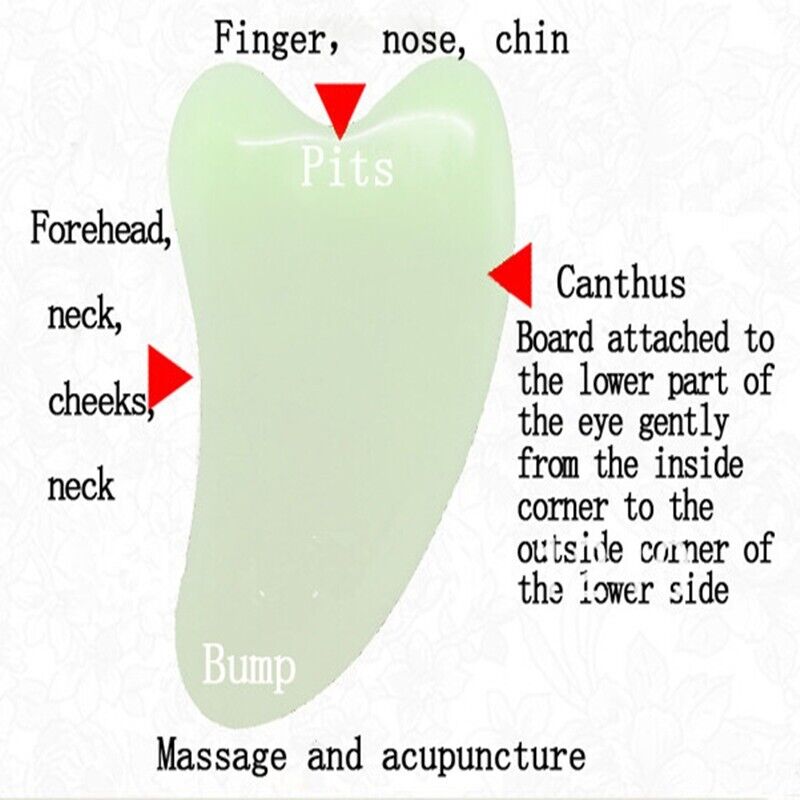 2pcs Natural jades Gua Sha Guasha Beauty Massage Tool Health Physiotherapy Unbranded Does not apply