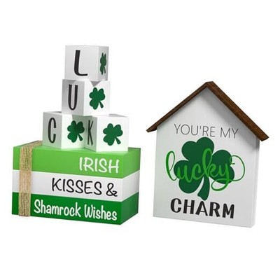 St. Patrick's Day Decorations Shamrock Decor Faux Books, 8 Pcs St. Patricks  Does not apply Does Not Apply