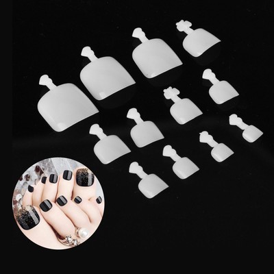 600Pcs Artificial Fake Toe Nails Tips For Nail Art Decoration Foot Manicure Tool iBrookAuction Does not apply - фотография #6