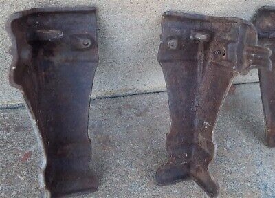 PORCELAIN GRAY ANTIQUE CAST IRON 3 STOVE LEGS+ FRAME PIECE PARTS FOR REPURPOSING Без бренда N/A - фотография #7