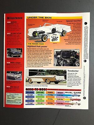 1956 DeSoto Pacesetter IMP "Hot Cars" Spec Sheet Folder Brochure Awesome L@@K Без бренда Pacesetter - фотография #3