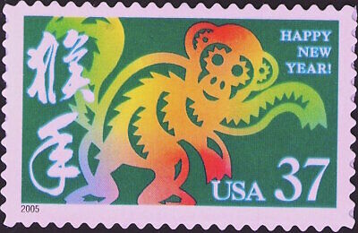 2004 Chinese Lunar Happy New YEAR OF THE MONKEY MNH Sheet 20 x 37¢ Stamps, #3832 Без бренда - фотография #2