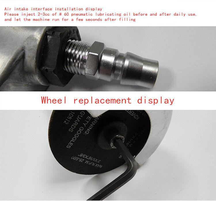 3" 75MM Pneumatic Cutting Machine Long Handle Air Grinder Cutter Grinding Tool Unbranded Does Not Apply - фотография #14
