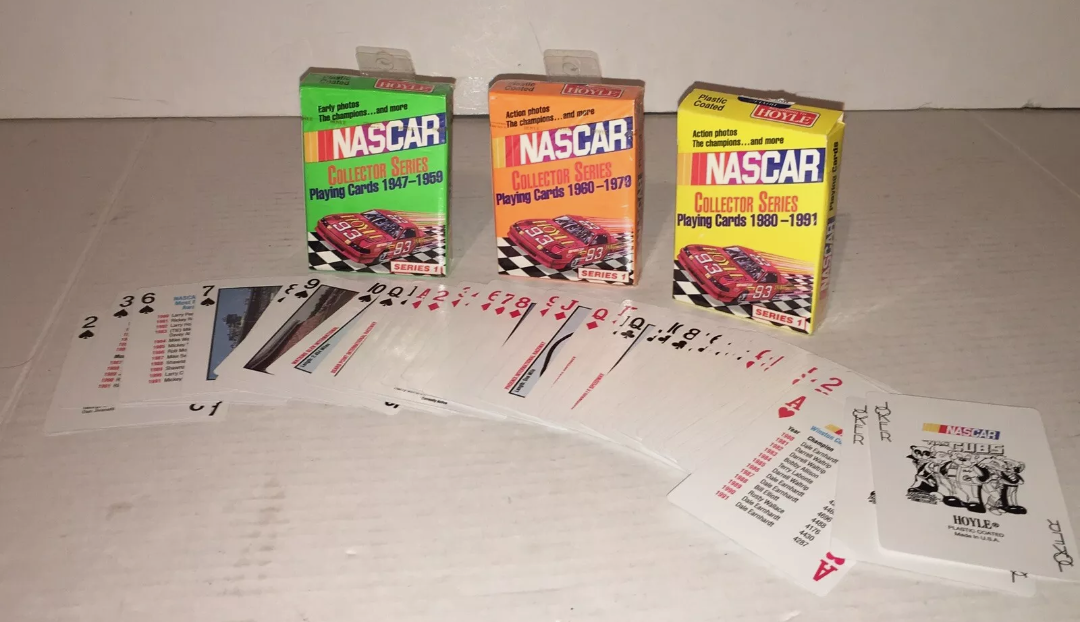 NASCAR Racing Collectors Series 1 Three Packs Of Playing Cards 1947-1981 Hoyle Hoyle - фотография #5