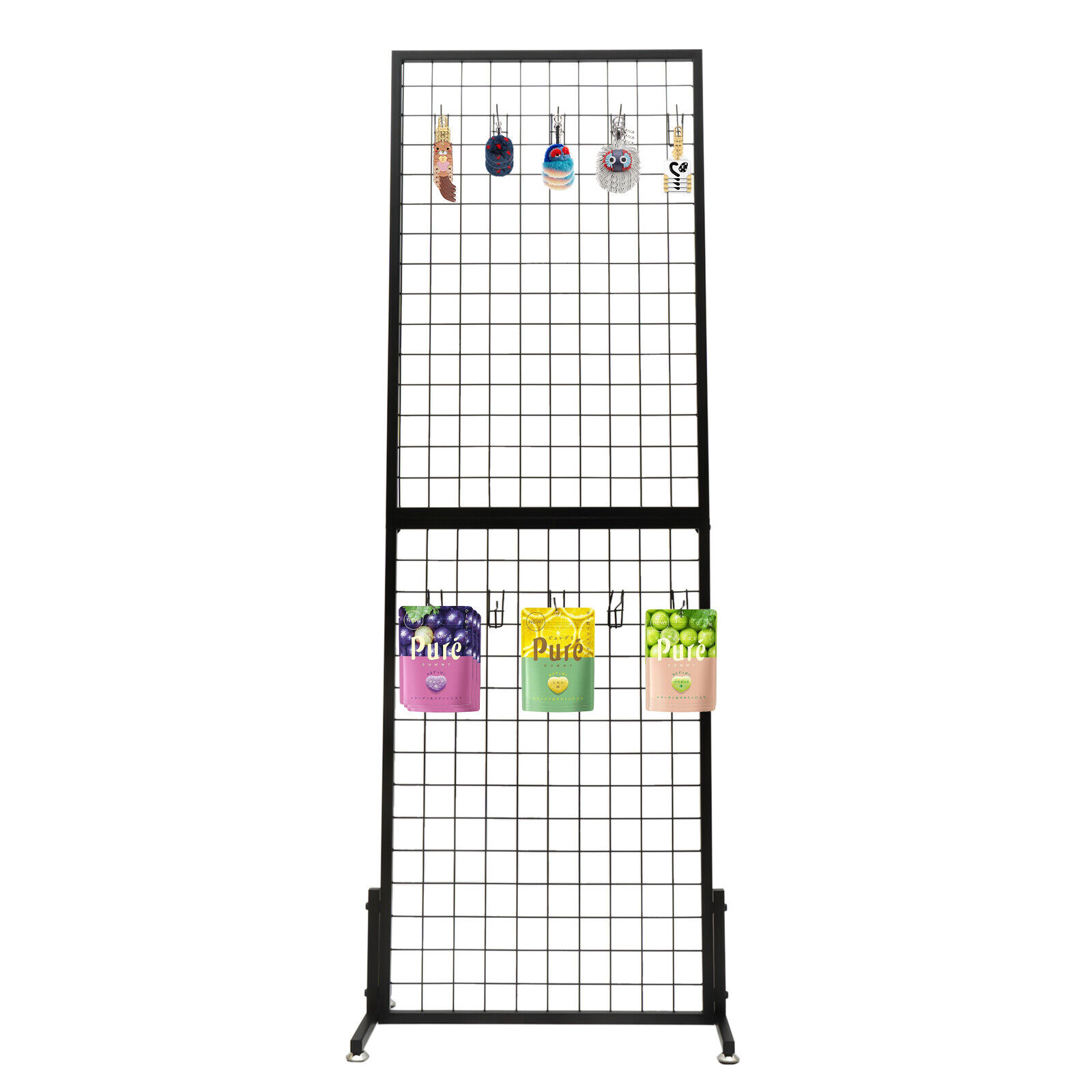 2*2 Inch Foldable Wire Grid Panel Display Rack With 10 Hooks For Craft Art Show N/A N/A - фотография #2