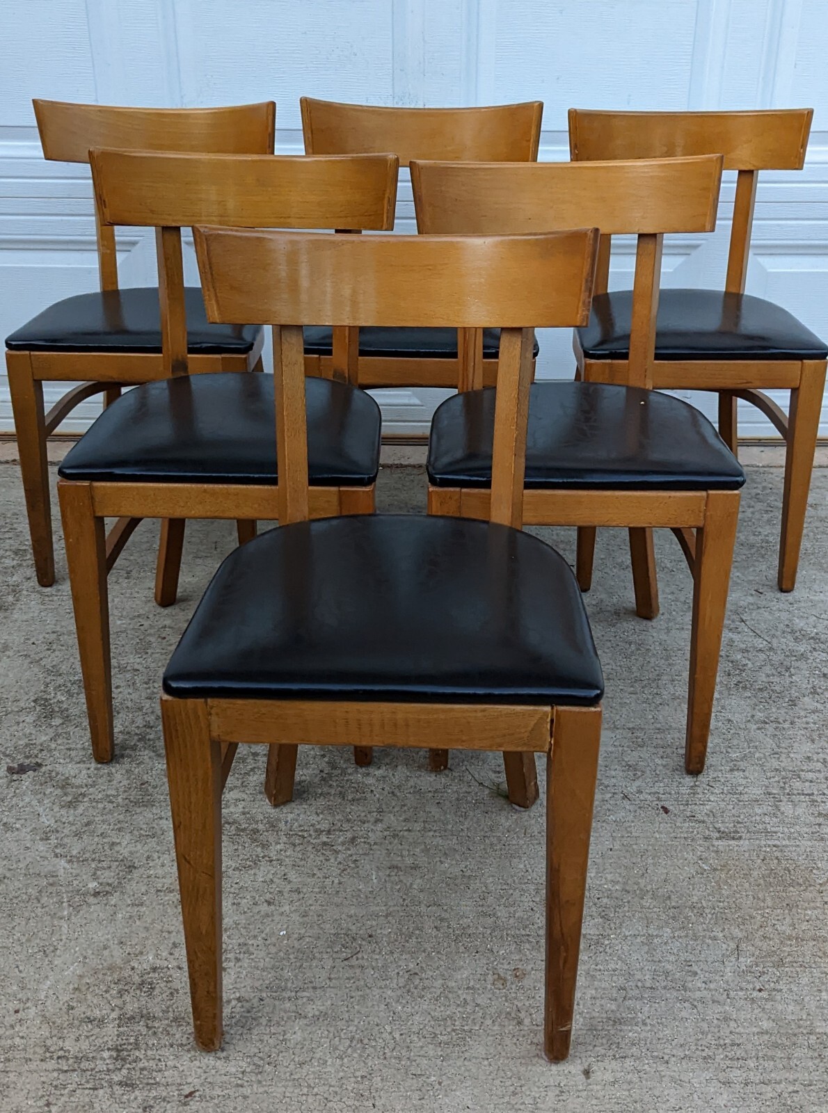 (6) MCM Chairs by Bianco Manufacturing Co - rare set of six Bianco Manufacturing St Louis