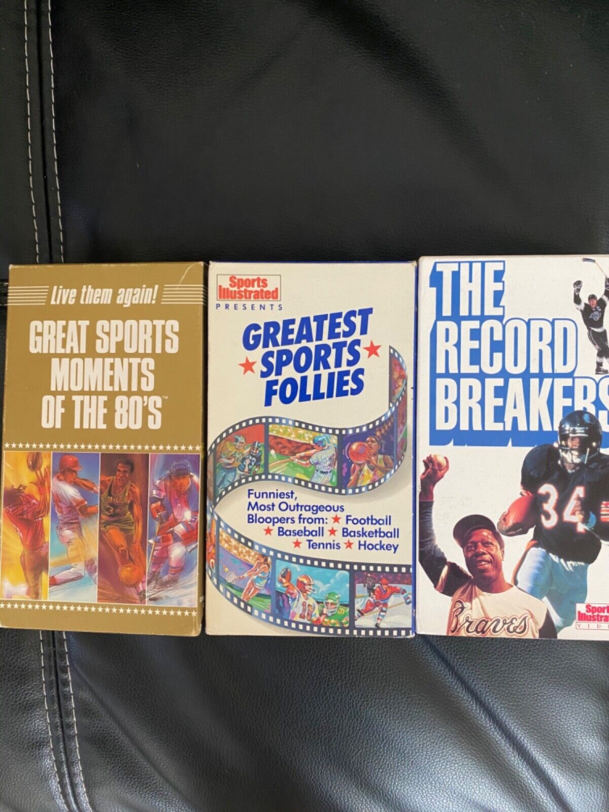 Lot of 3 Vintage Sports VHS Tapes Sports Illustrated, Greatest Follies Sports Illustrated