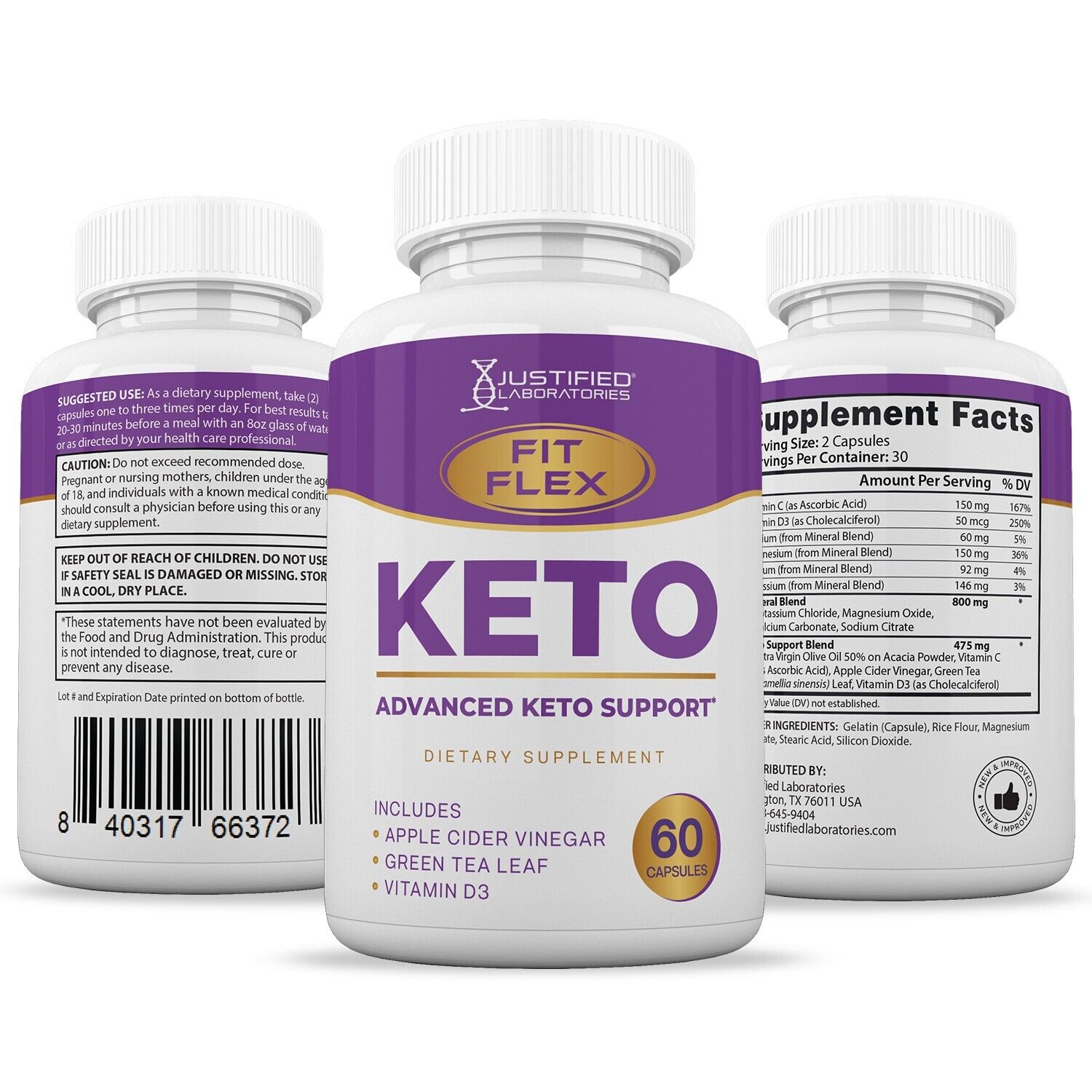 Fit Flex Keto ACV Gummies 1000mg & Keto ACV Pills 1275MG Bundle Justified Laboratories - фотография #9