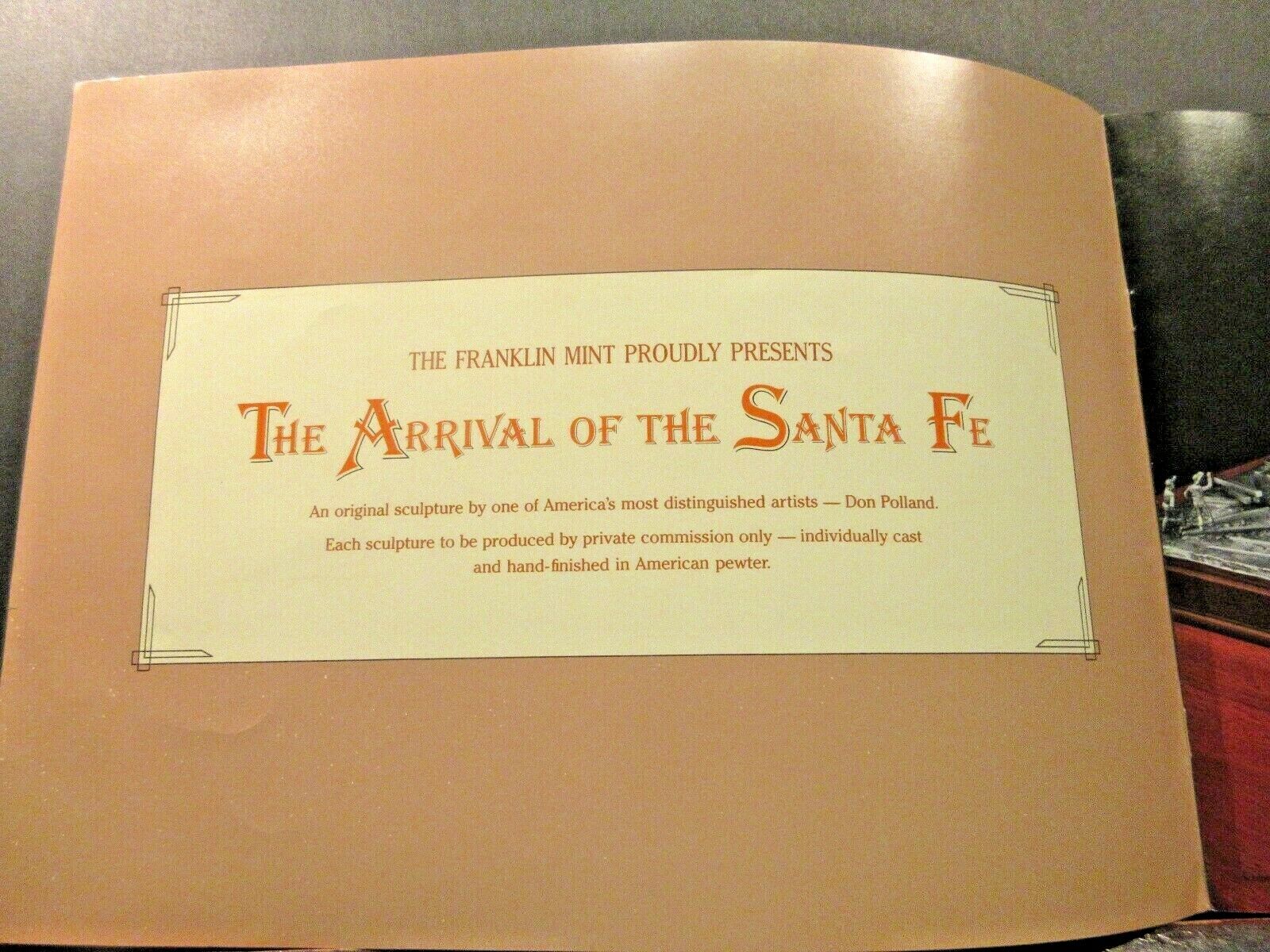 THE ARRIVAL OF THE " SANTA FE " FRANKLIN MINT ORGINAL INVIATION BROCHURE   1979 Без бренда - фотография #2