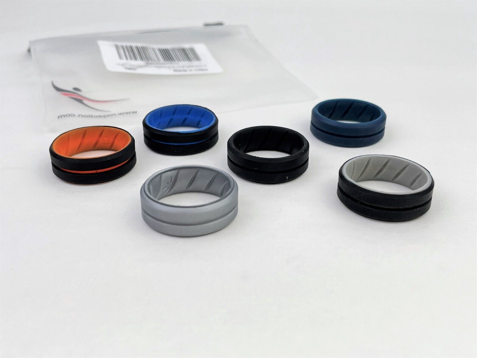 Pack of 6 - ROQ Silicone Rubber Wedding Bands Ring for Men sz: 9 Roq - фотография #2