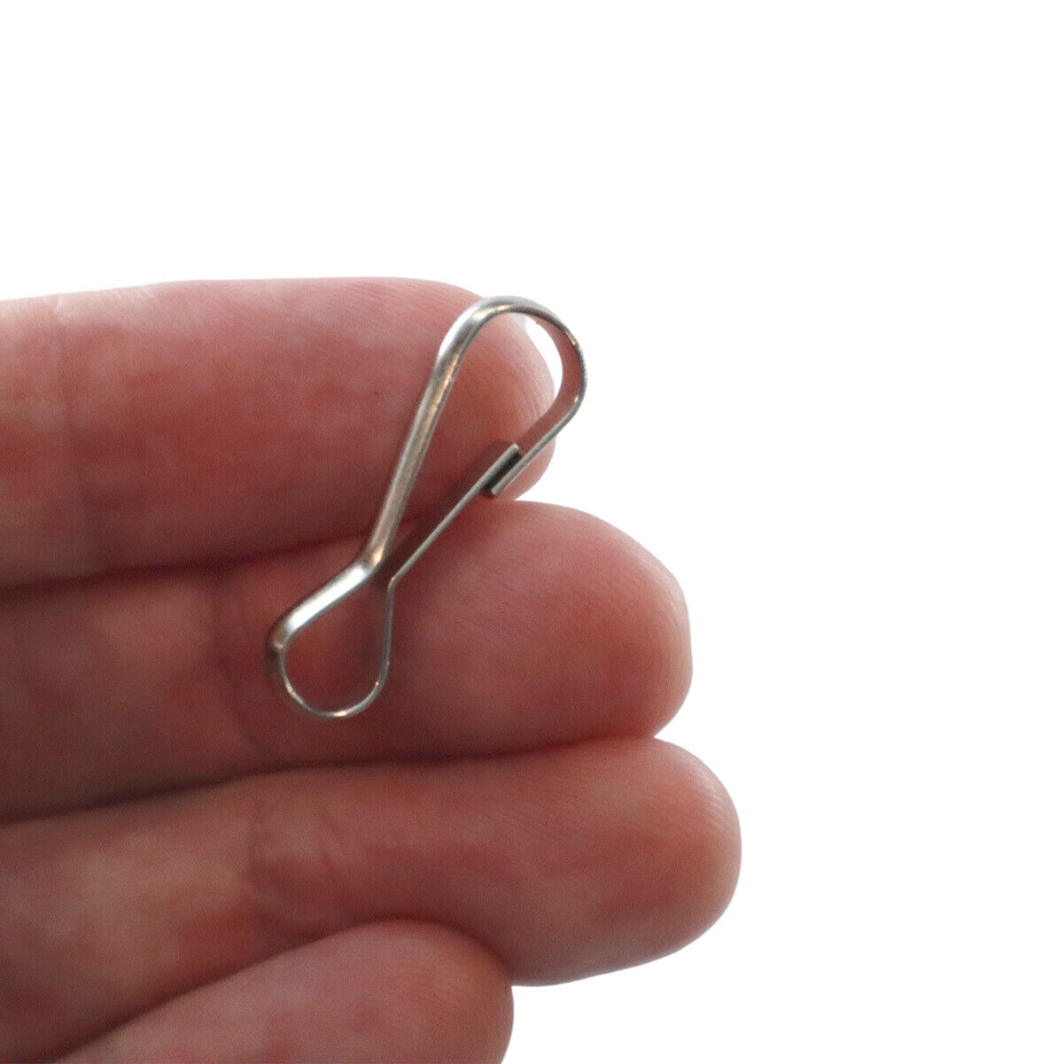 25 Small Metal J Hook Spring Clips for DIY Lanyards & Keychains - 1 1/4 Inch Specialist ID 7743-1020 - фотография #2