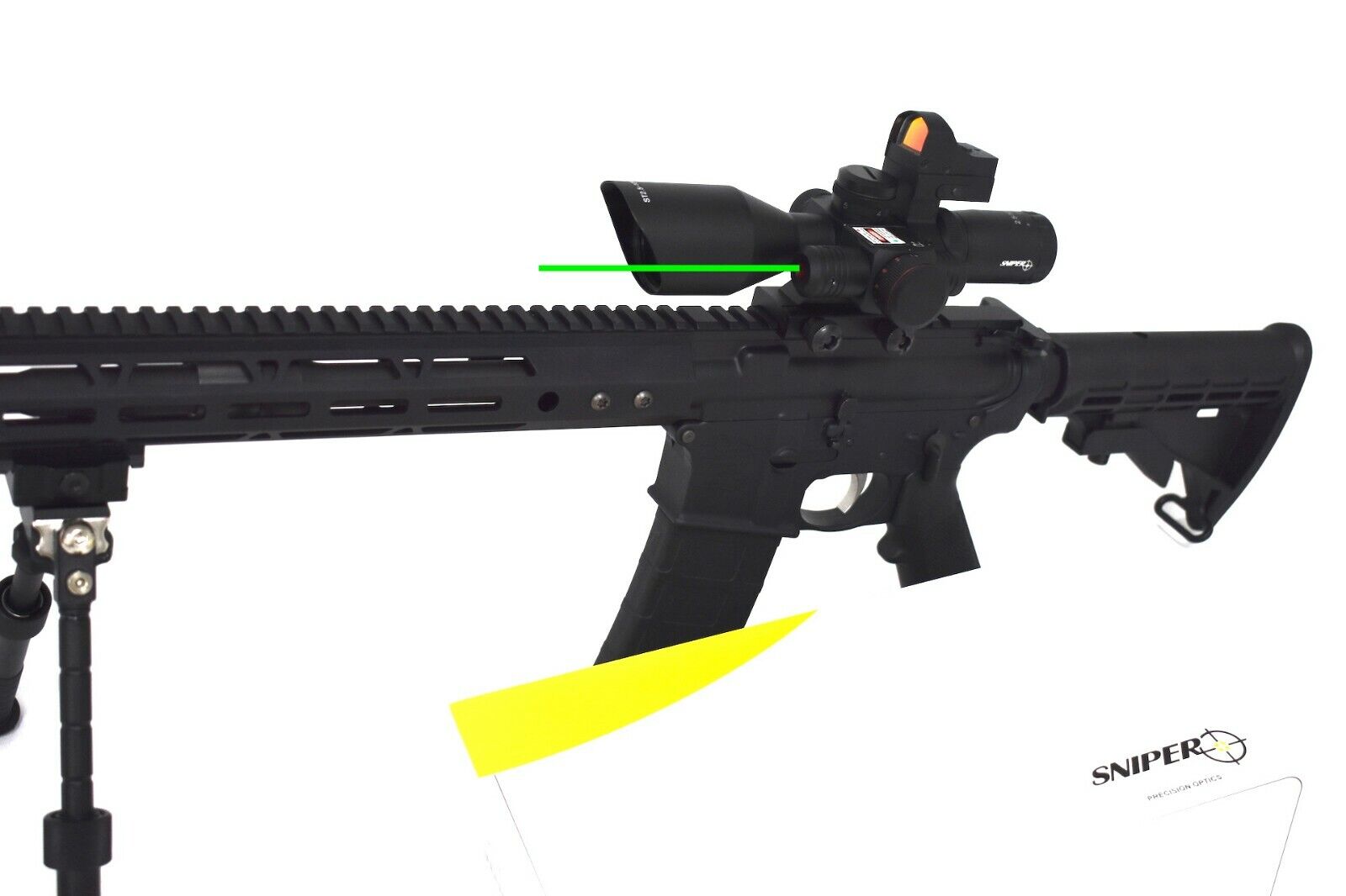 Sniper 2.5-10x40 Combo Rifle Scope Red&Green Mil-dot illuminated Green Laser U.S Sniper ST2.510 - фотография #2