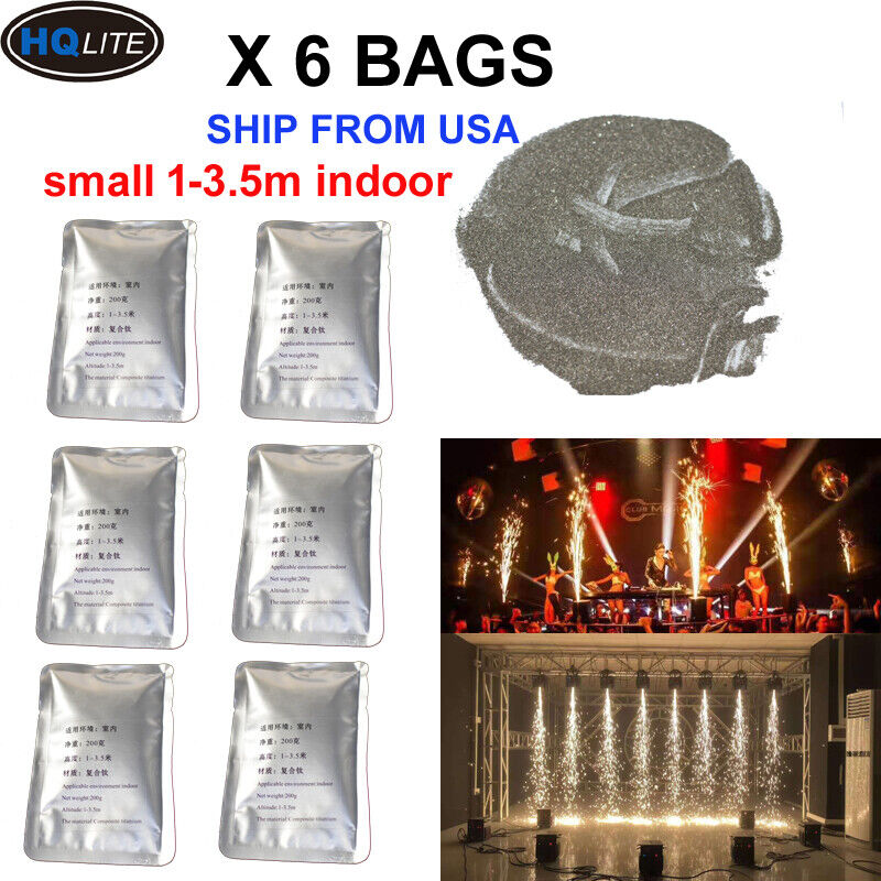 6bag Small Fine medium Particles 2-3M Ti Powder 200g for Cold Spark Firework Unbranded Does Not Apply