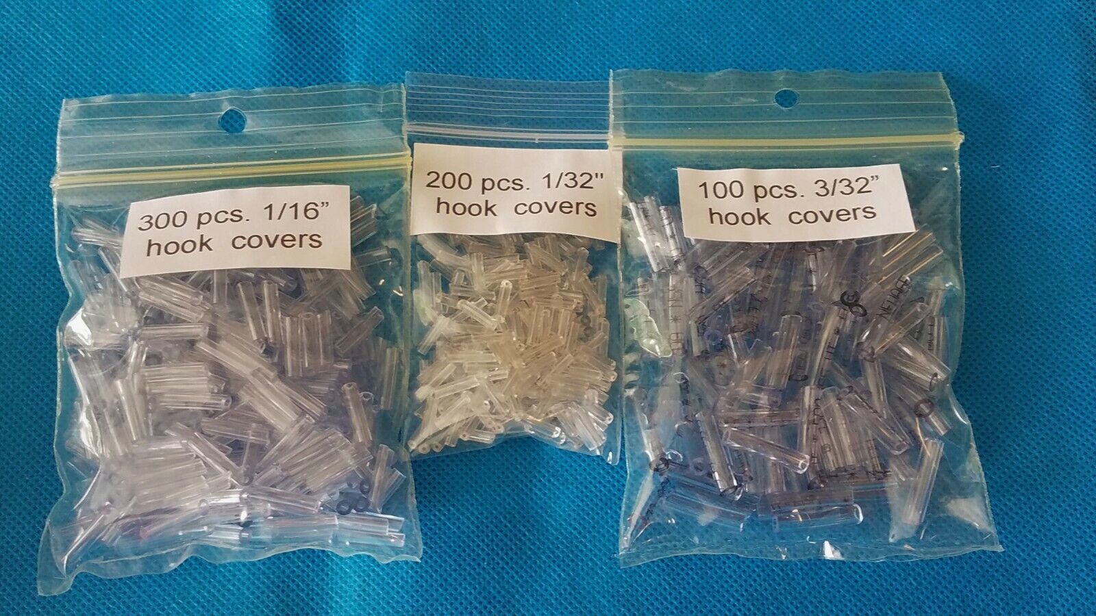 Fish Hook Covers, 600 pcs. variety pack of 3 sizes,  1/32",  1/16",  3/32" Unbranded N.A. - фотография #5