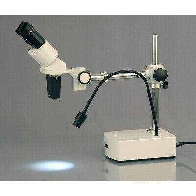AmScope 10X-20X LED Binocular Stereo Microscope Boom Arm + LED Gooseneck AmScope SE400Z - фотография #3