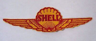 Vintage SHELL AVIATION Prdts. AEROSHELL Embroidered Sew On Uniform-Jacket Patch  Shell Aviation