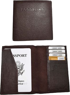 Lot of 5 New Leather passport cover, Brown Unbranded international passport case Unbranded - фотография #2