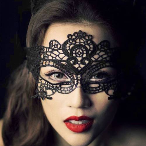 4x Black Lace Mask Masquerade Eye Face Eyemask Women Party Halloween Mardi Gras Black Lace Masquerade Mask - фотография #3