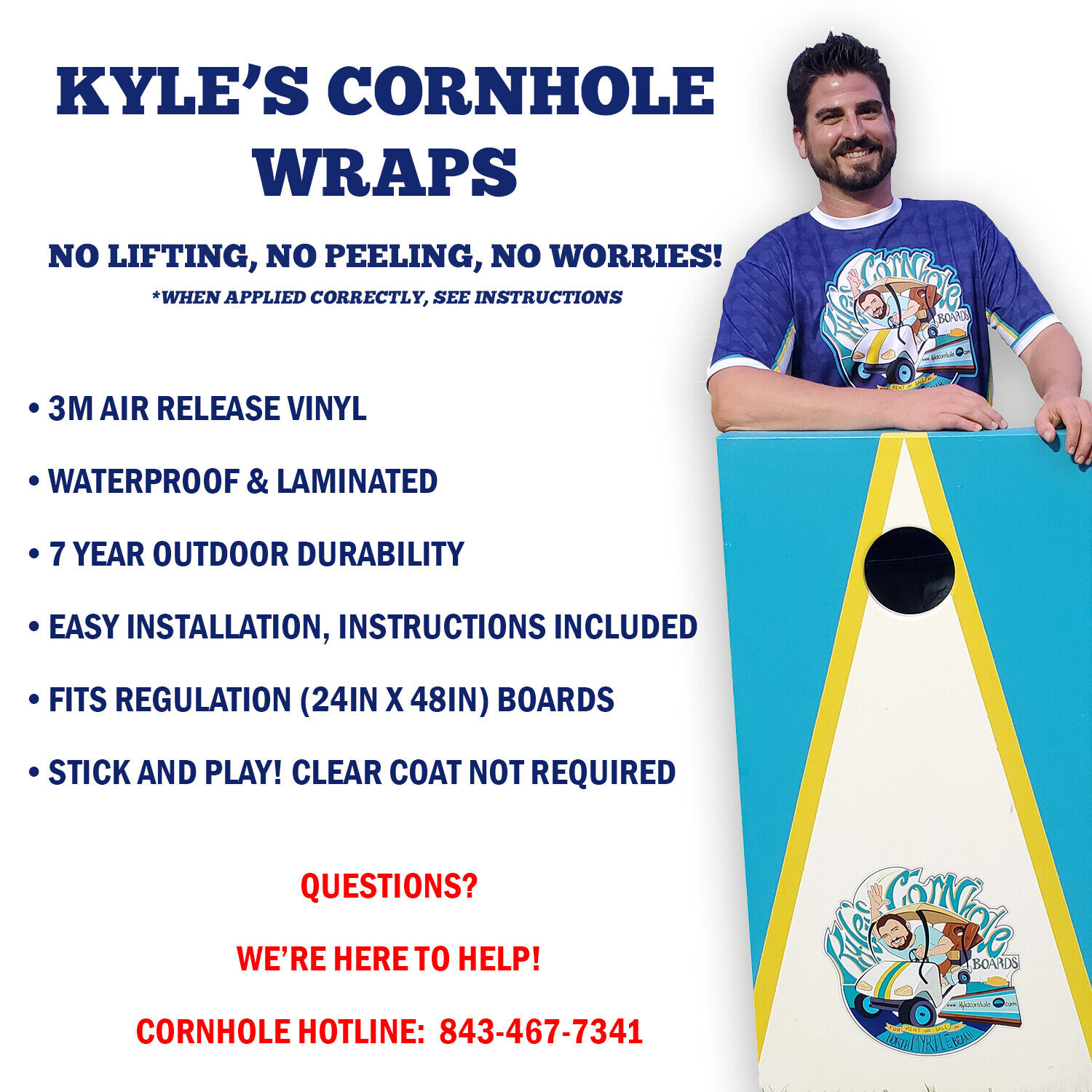 WATERPROOF Iconic USA Flag & Deer Cornhole Board Wraps / Cornhole Decals Kyle's Cornhole Boards - фотография #2