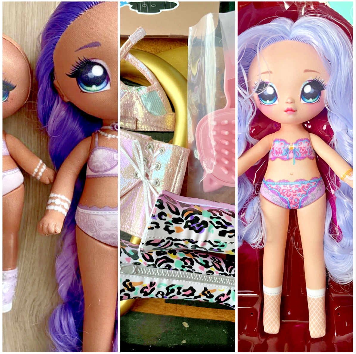 Na Na Na Surprise LARGE SMALL Dolls jointed Fabric Doll accessories shoes LOT MGA Entertainment Does not apply