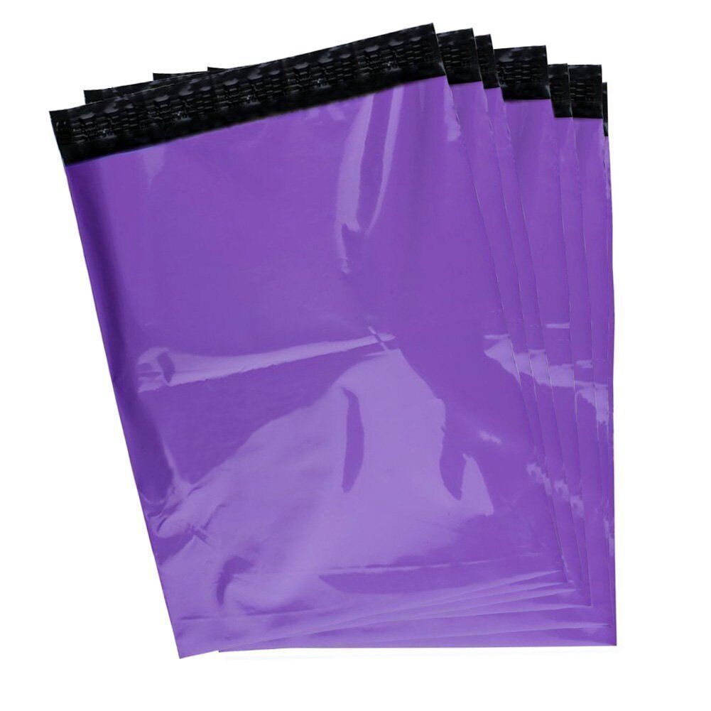 100 Poly Mailers 10x13 Shipping Bags Purple Plastic Packaging Mailing Envelope Unbranded/Generic Does Not Apply - фотография #2
