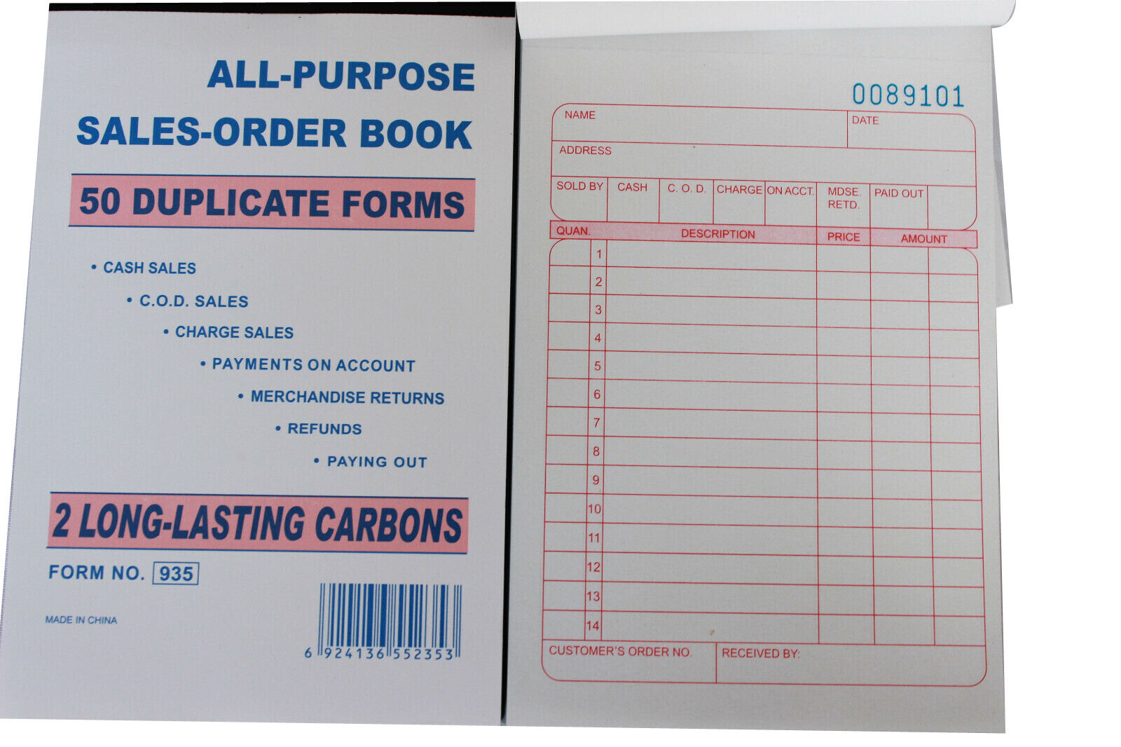 Lot 10 Pack Sales Order Book Receipt Invoice Duplicate Form 50 sets Carbonless Unbranded Does Not Apply - фотография #2