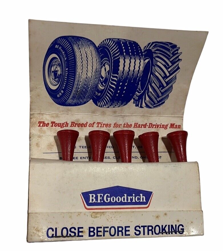 Vintage BF GOODRICH TIRES~Quincy, IL~Golf Tees Giveaway~Hard Driving Man B F Goodrich