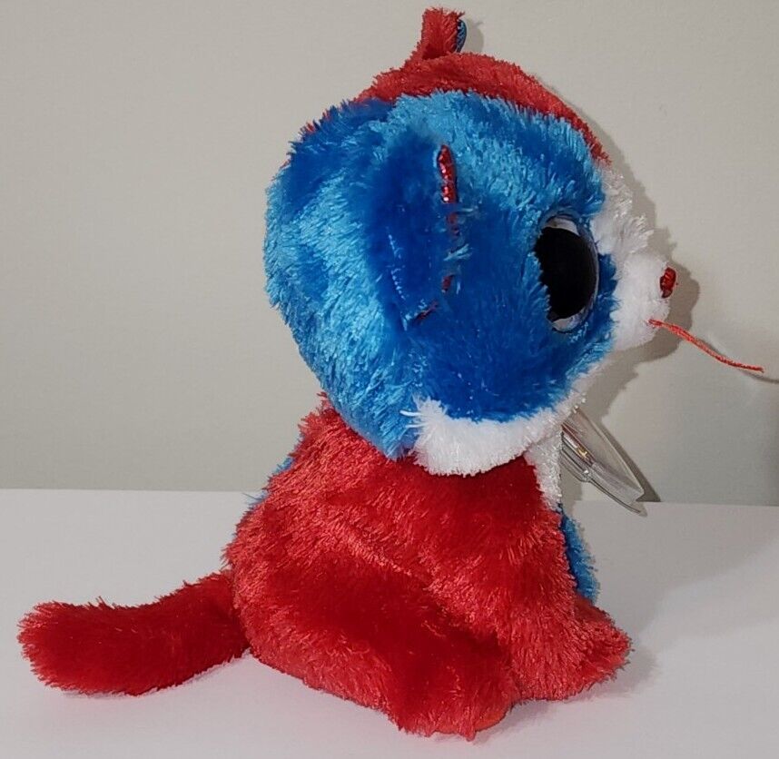 Ty Beanie Boos - FIRECRACKER the Patriotic Cat 6" (Claire's Exclusive) NEW MWMT Ty - фотография #6