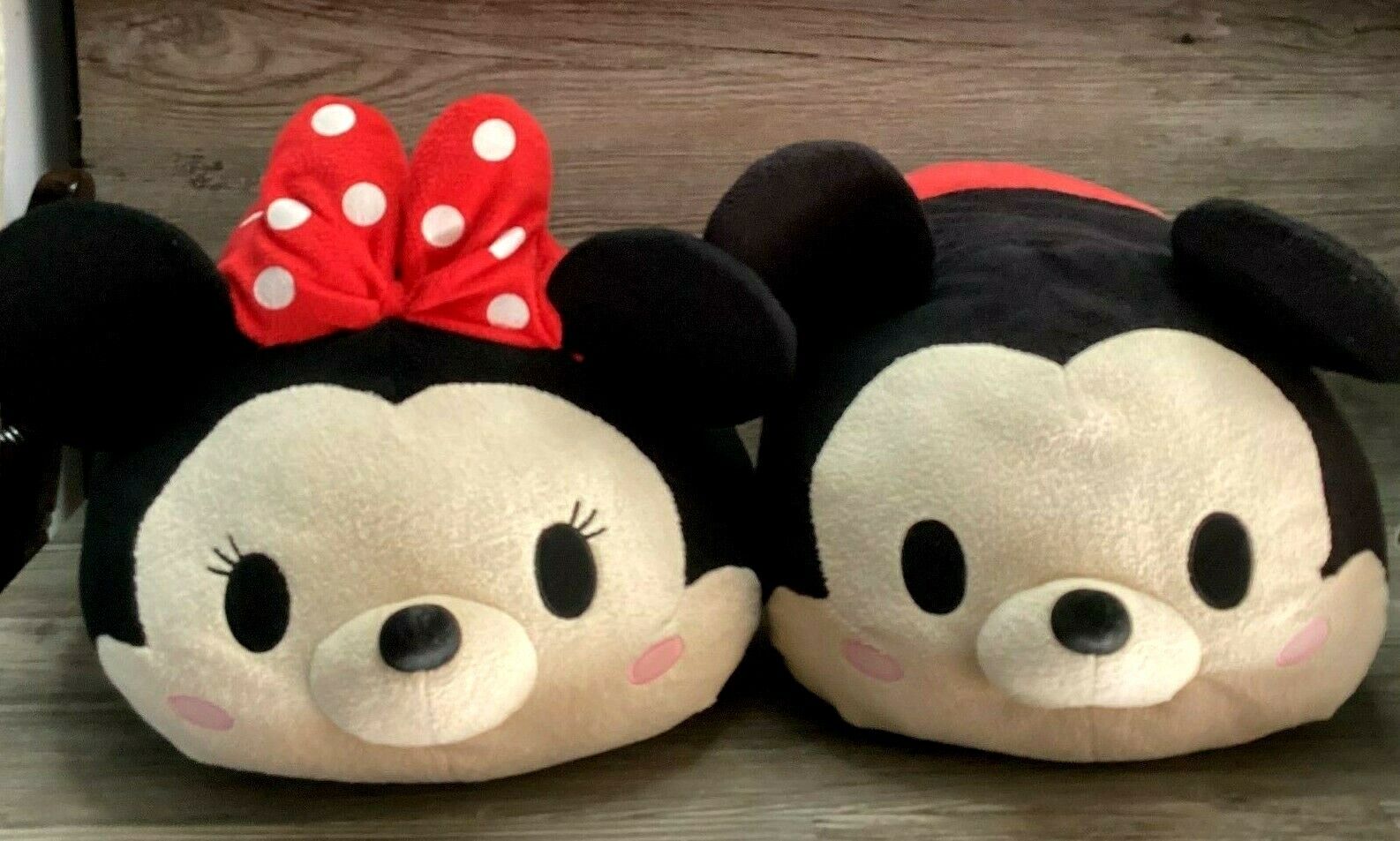 48cm + 50cm Disney Tsum Tsum Mickey & Minnie Mouse Plush Cushion Pillow Toy Lot Disney Does Not Apply - фотография #11
