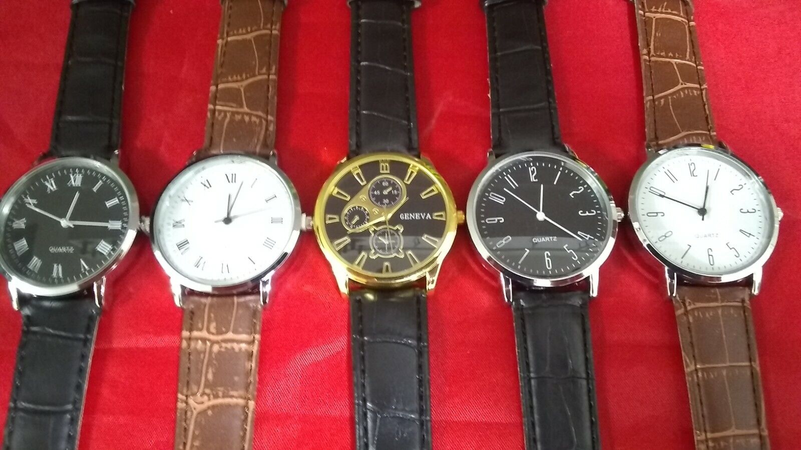 5 Brand NEW Men's Watches 10 FREE SPARE BATTERIES lot Watch  # 43211234 Unbranded - фотография #2