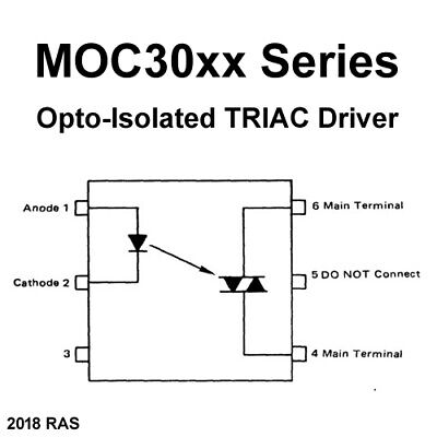 (5) Sensitive MOC3012 Opitcally Coupled Isolator, TRIAC Output, UL Listed QT / Optoelectronics MOC3012 - фотография #2