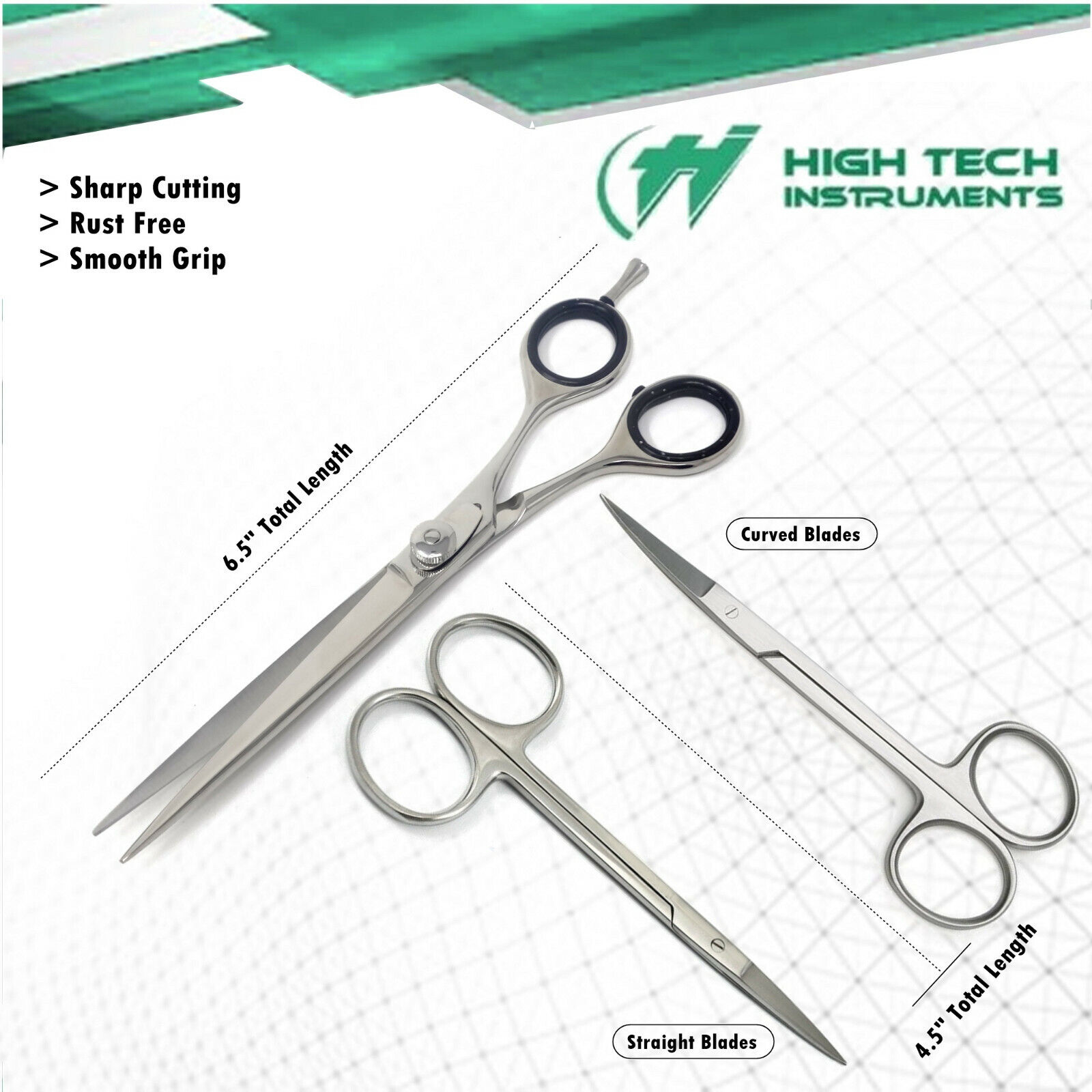 Professional Barber Hair Cutting Shears & Micro Scissors Stainless Steel NEW HTI Does Not Apply