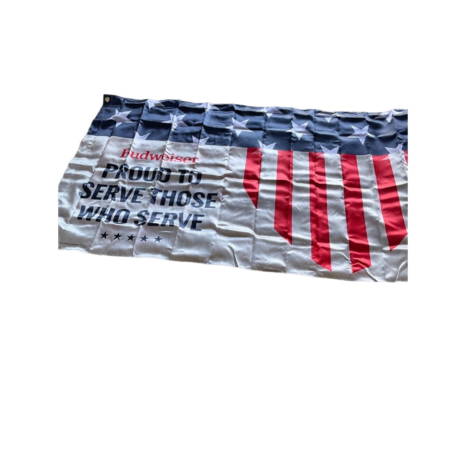 Budweiser Proud to Serve Those Who Served Flag/Banner 36x58 Indoor/Outdoor Budweiser