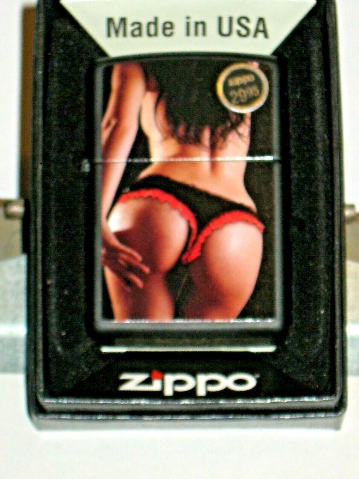 New Genuine USA ZIPPO Windproof Lighter 40845 Sexy Back View From Behind Blk Mat ZIPPO - фотография #6