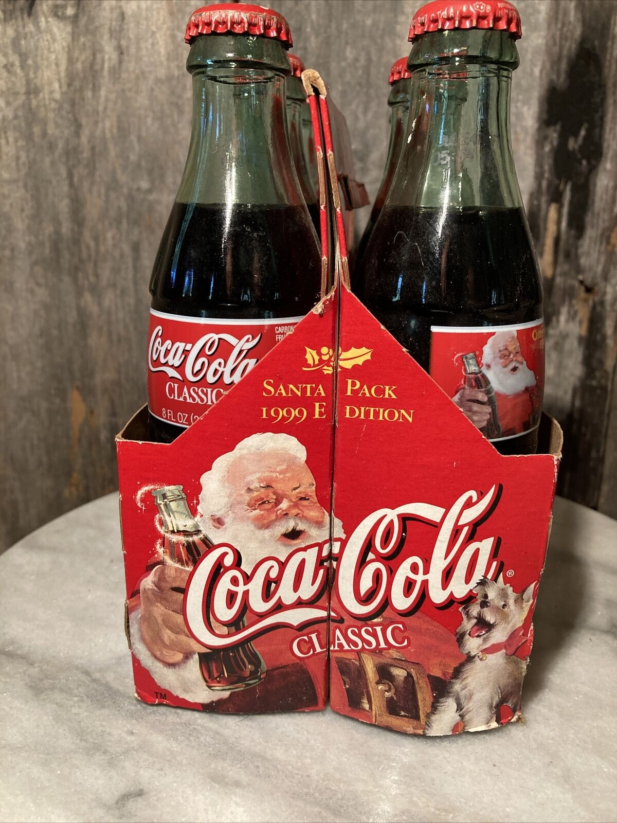 Classic Coca-Cola “Happy Holidays” Sealed Unopened Glass Bottles 6 Pack (1999) Без бренда - фотография #5