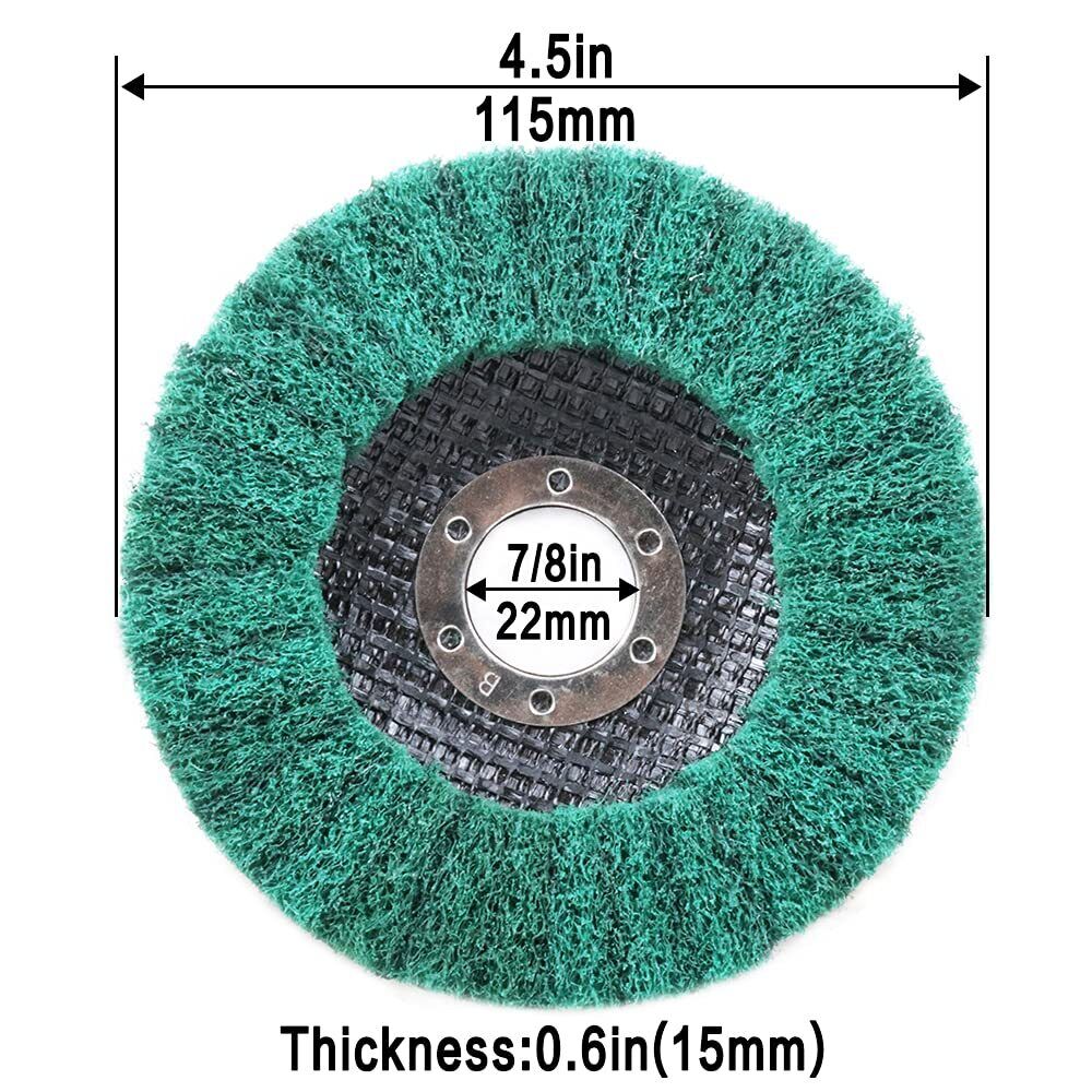 5x Nylon Flap Disc 4-1/2" Metal Steel Cleaning Polishing Wheel Pad Angle Grinder Satc Does Not Apply - фотография #2