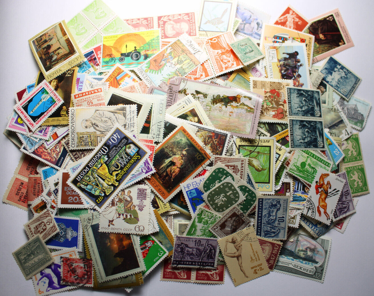 Lot of 2 original Europe & world post stamps stamped free shipping Без бренда - фотография #3