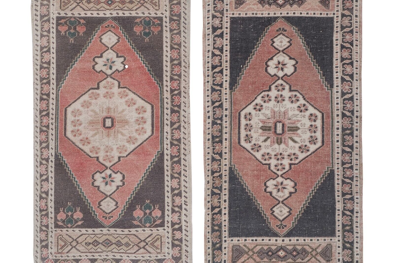 Vintage Nomadic Small Faded Turkish Oushak Rug - Set of Two Handmade - фотография #4