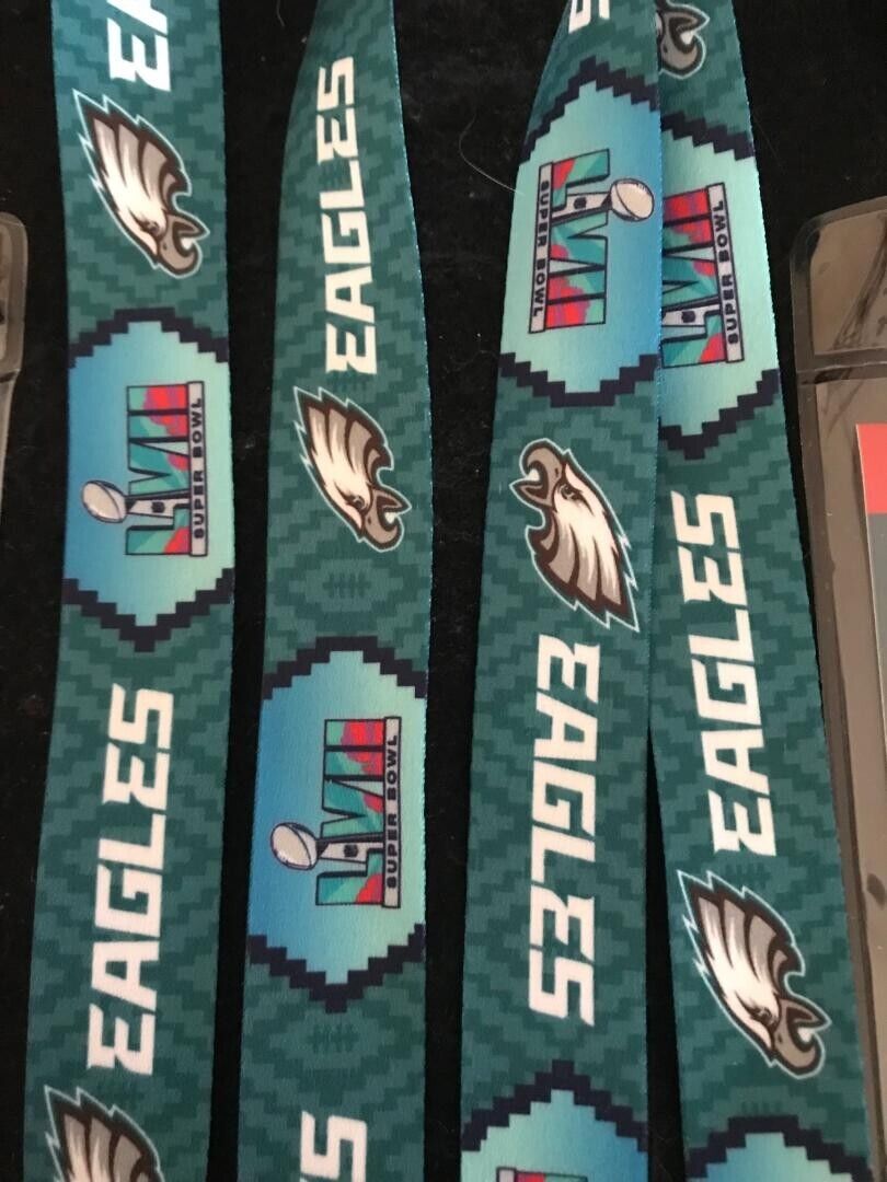 4pc NFL SB 57 Philadelphia Eagles Two Sided Lanyards Ticket Holders Pin Package Wincraft - фотография #4