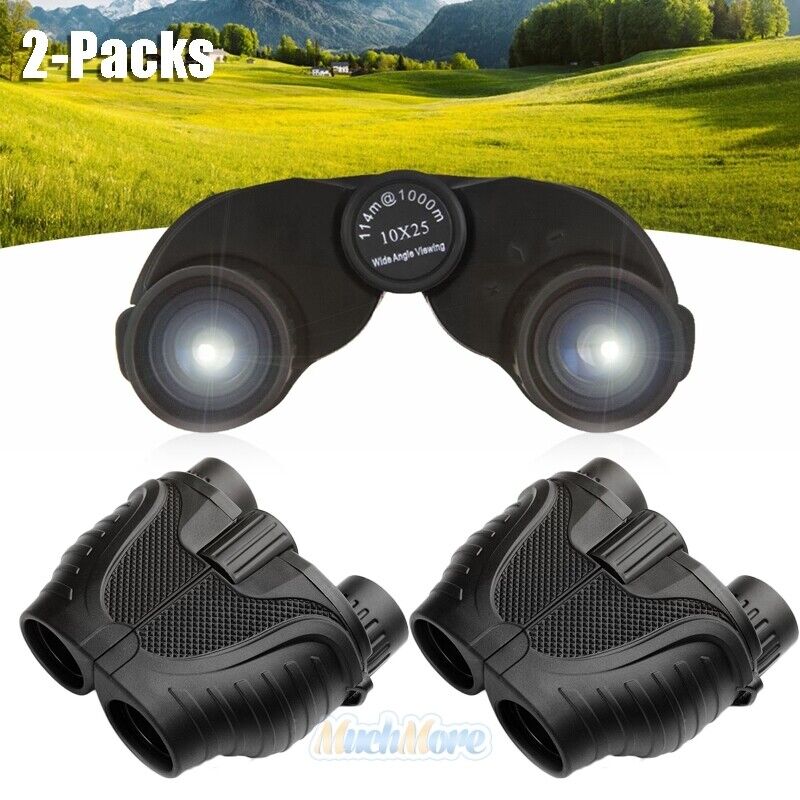 2Packs 10X25 Zoomable Binoculars with Night Vision BAK4 High Power Waterproof US MUCH Does not apply